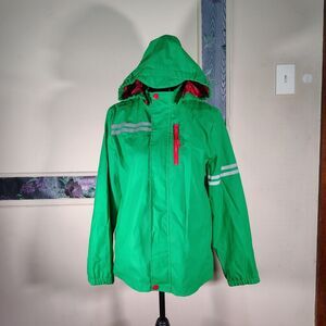 Urban Republic Boys Green Hooded Rain Coat Size XL/T527